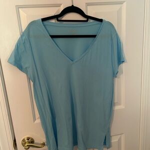 Lilly Pulitzer Sky Blue V-Neck Tee